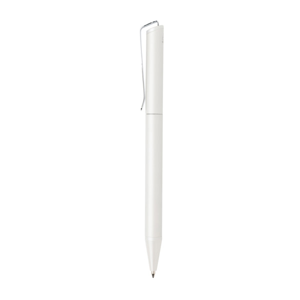 Xavi recycled aluminium pen, 1mm, 1200m blue ink - White