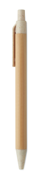 Push button ball pen in bamboo Itea Colour - Beige
