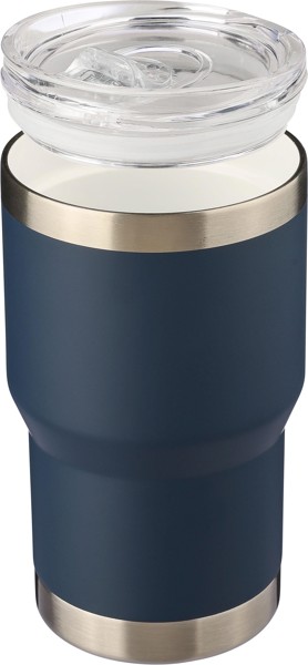 Recycled stainless steel double-walled travel mug (350 ml) Ayen - Grey