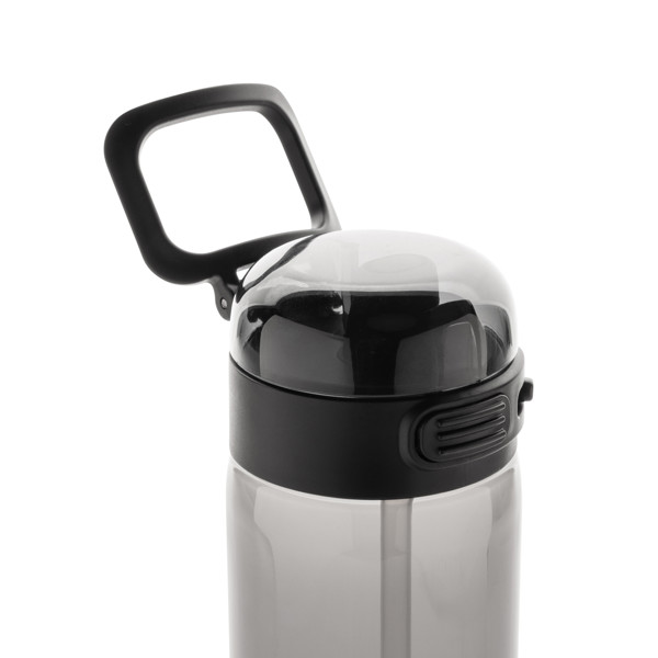 Fľaša na vodu SipnLock RCS RPET 800 ml, nepretek., športová - Čierna