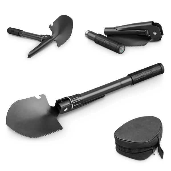 PS - DIG. Metal folding shovel with compass