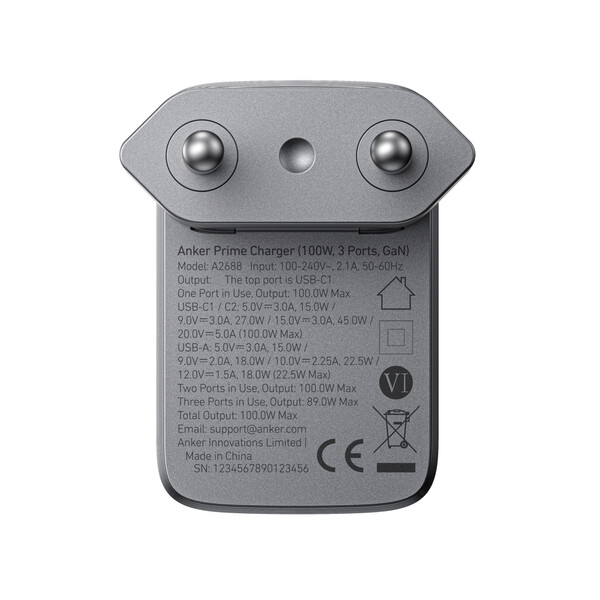 Nabíječka Anker Prime (100 W, 3 porty, GaN)