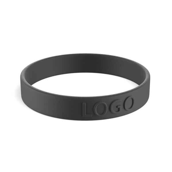 Personalisiertes Silikon Armband (12mm width) - Schwarz / 18x1.2x0.2cm