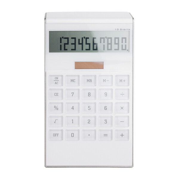 Calculatrice solaire SAN LORENZO - blanc