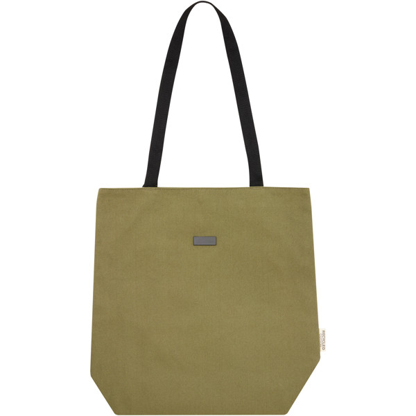 Sac shopping Joey de 14 L  en toile recyclée GRS - Olive