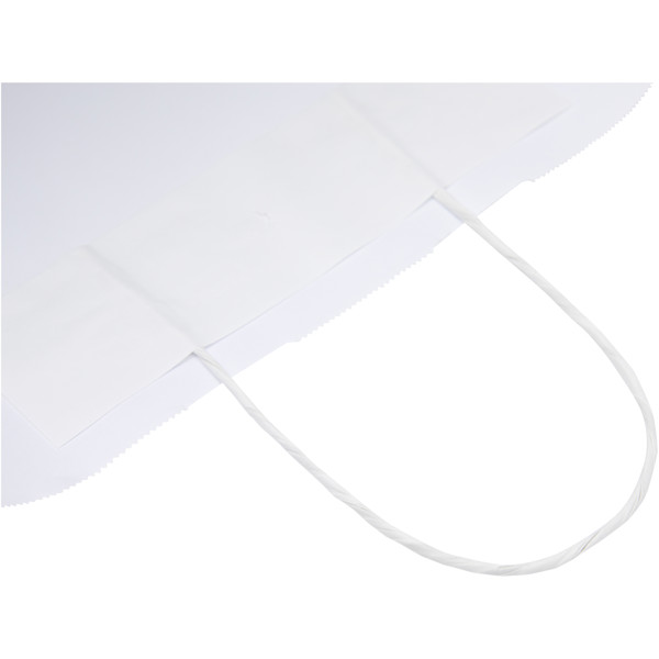 Kraftpapiertasche 90-100 g/m² mit gedrehten Griffen – 49,5 × 14 × 44 cm - weiss