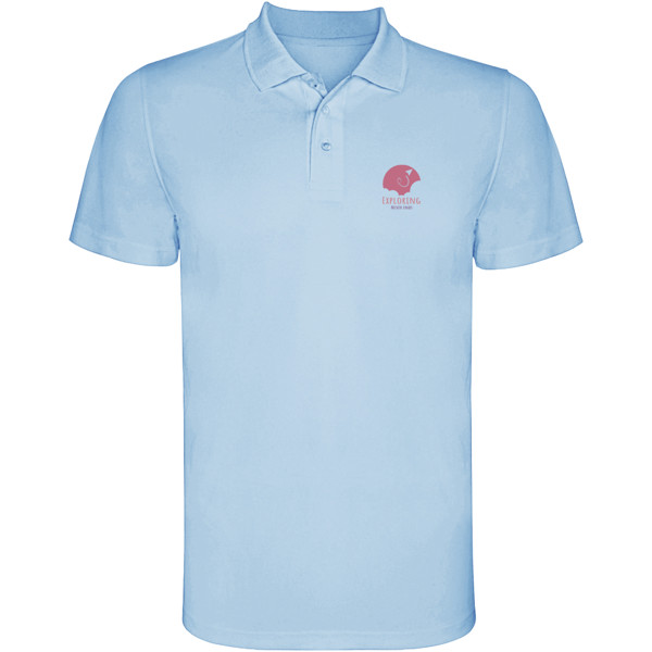 Polo sportiva a maniche corte da bambino da 150 g/m² Monzha - Blu cielo / 8