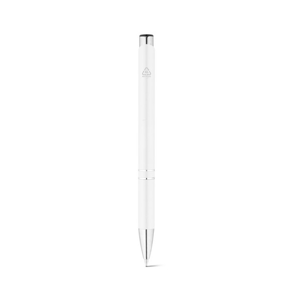 RE-BETA. Stylo à bille en aluminium recyclé (100% rAL) - Blanc