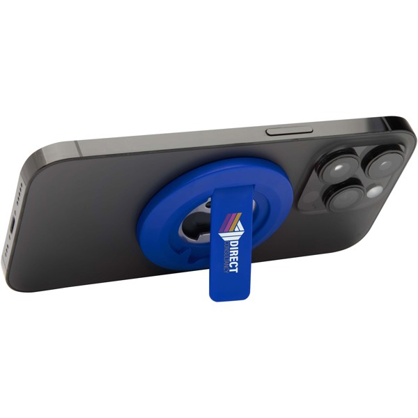 Support de téléphone magnétique Ain en plastique recyclé avec décapsuleur - Bleu royal