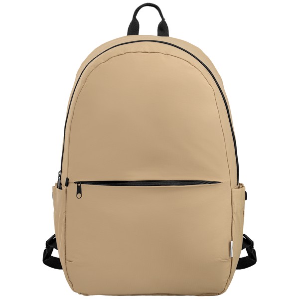 Mercer Recycled Nylon Luggage Strap 38 cm Laptop Backpack – 15L - Tan / Heat transfer