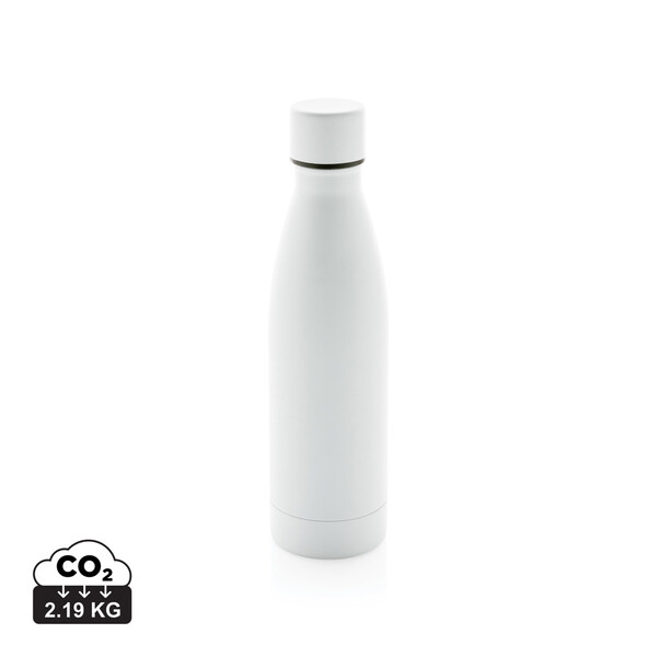 RCS gerecycled roestvrijstalen unikleur vacuümfles - Wit