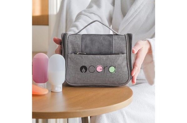 Trousse de toilette de voyage Kora en rPET 300D - Gris