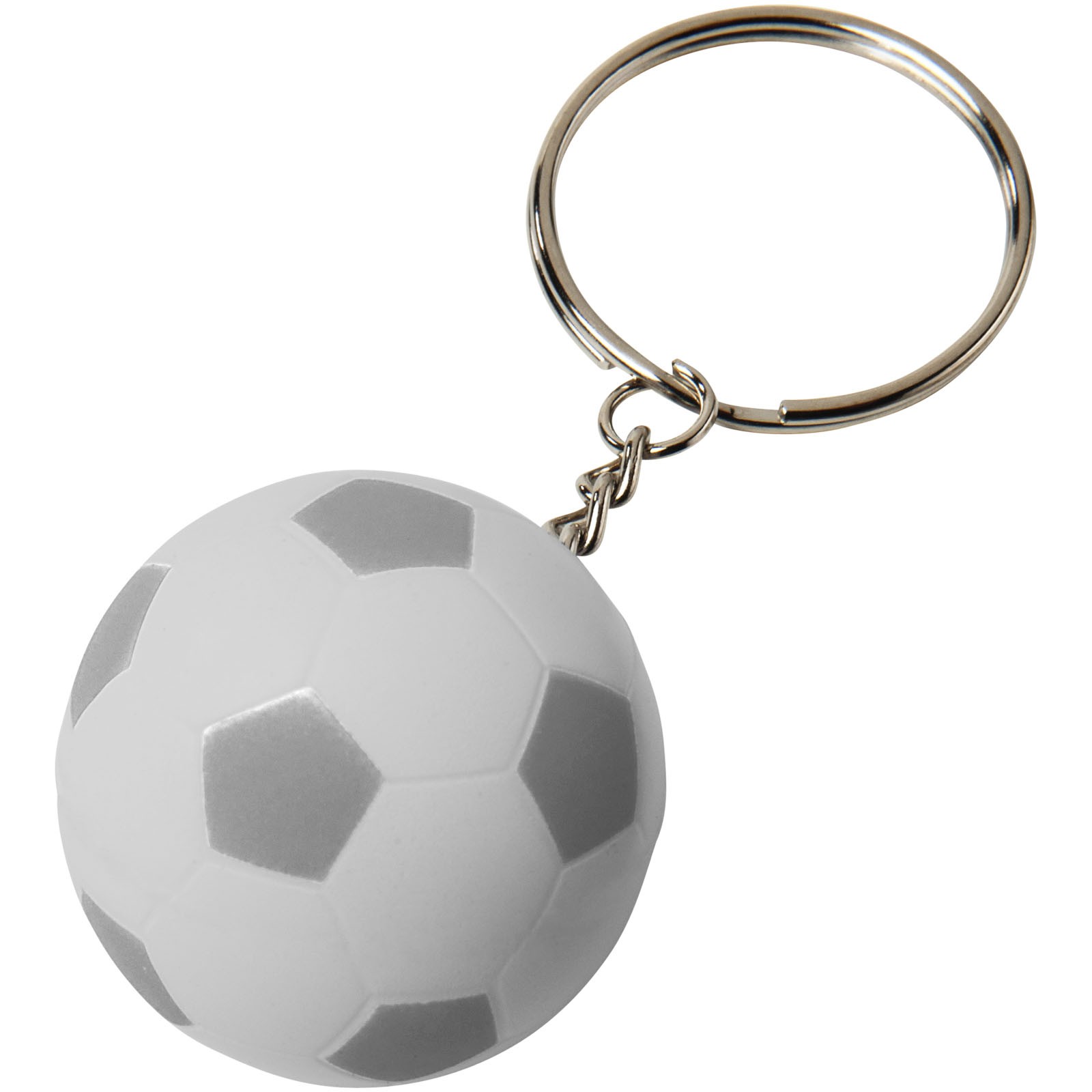 Fotbalový přívěsek na klíče Striker - Stříbrný / Bílá