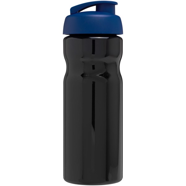 Bouteille de sport H2O Active® Base 650ml avec couvercle à clapet - Noir / Bleu