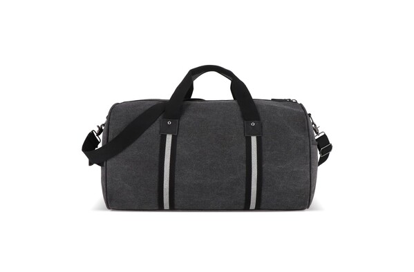 Recycled cotton canvas duffle bag Harper - Dark Grey