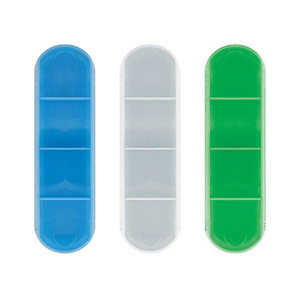 Daily pill-box with sliding lid - Transparent / 
