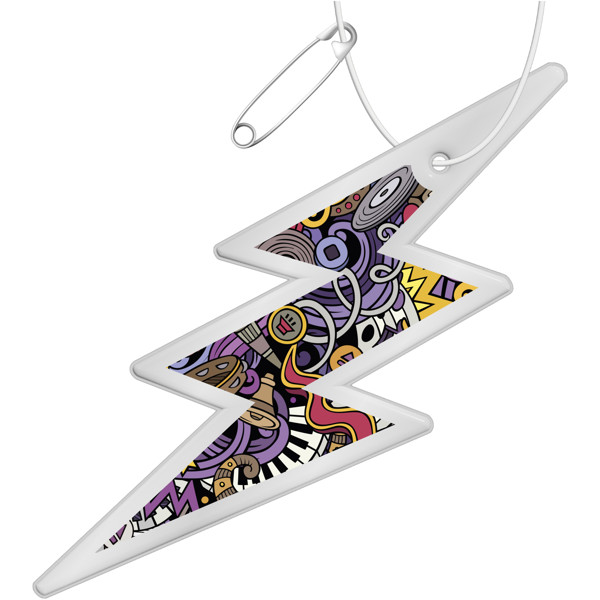 RFX™ H-10 Reflektierender PVC-Anhänger Blitz - weiss