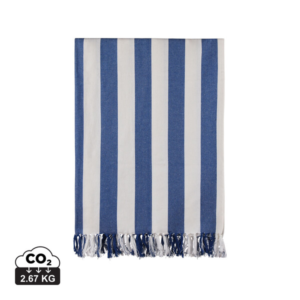 VINGA Serviette hammam GRS Ornos - Bleu / Blanc