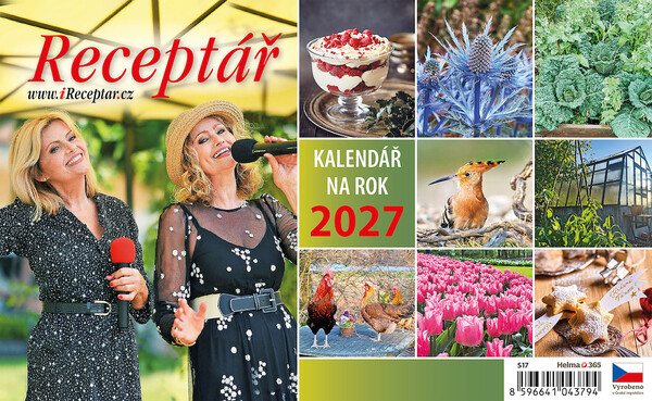 Stolní kalendář Receptář s týdenním kalendáriem