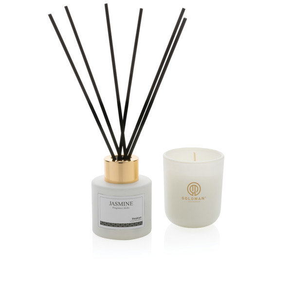 Ukiyo candle and fragrance sticks gift set - White