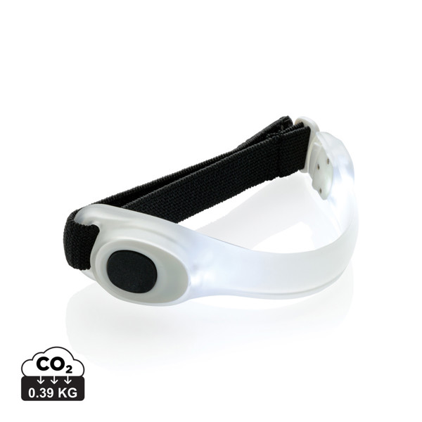 Safety led strap - White / Black