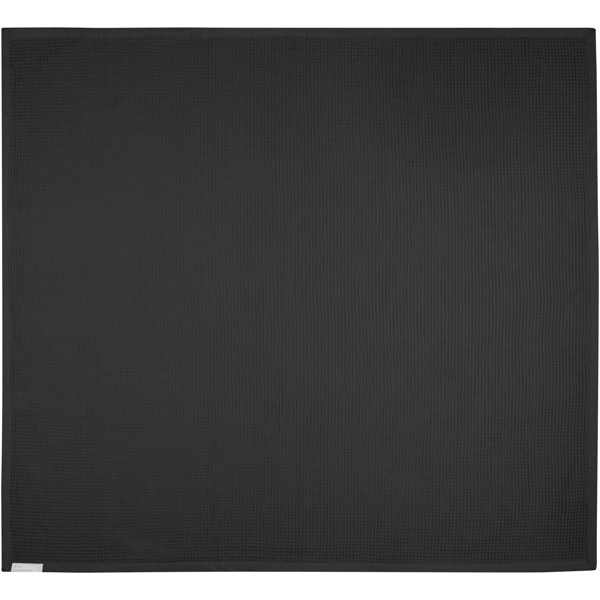 Abele 150 x 140 cm cotton waffle blanket - Solid Black