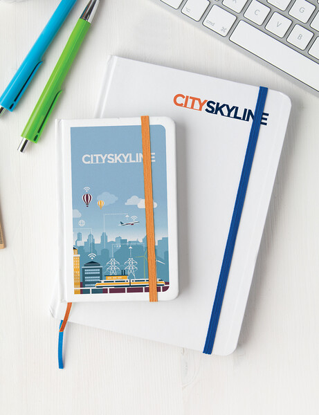 Carnet de notes Pendula A5 - Bleu / Blanc