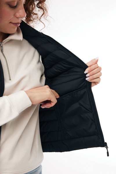 Iqoniq Meru ženski telovnik, recikliran poliester - Črna / L