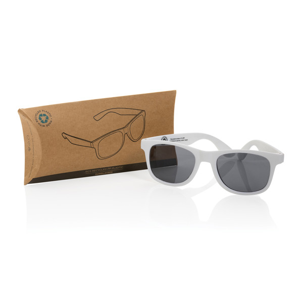 Lunettes de soleil en plastique PP recyclé RCS - Blanc