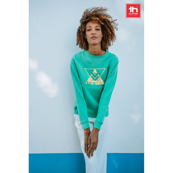 THC DELTA. Sweatshirt (unissexo) em algodão e poliéster - Verde Turquesa / M