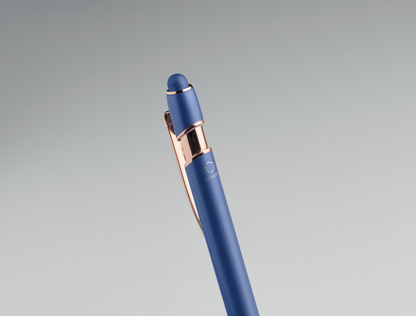 Stylo en aluminium recyclé Scribble - Bleu