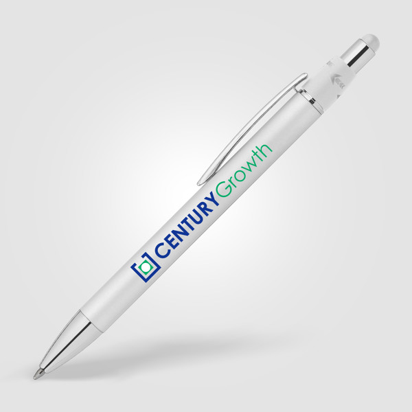 Orbit Spinner Stylo en métal chromé avec stylet