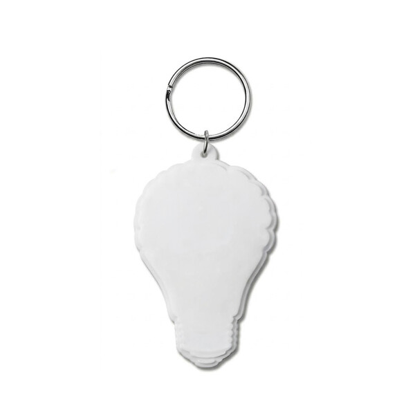 Custom shape PVC key ring with your logo on one side - 40mm / Standard ring / Individual polybag