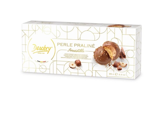 Čokoládové sušienky s mliečnou čokoládou a lieskovými orieškami Perle Praliné