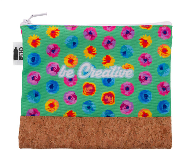 Toaletna torba iz reciklirane PET plastike po meri CreaBeauty Cork M - Bela / naravna