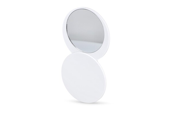 Sliding compact mirror Poise - White
