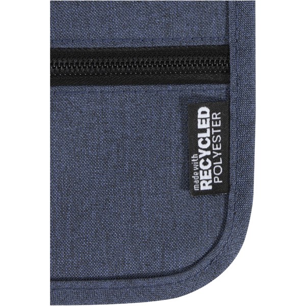 Pochette de voyage intelligente Ross recyclée et certifiée GRS - Bleu cobalt
