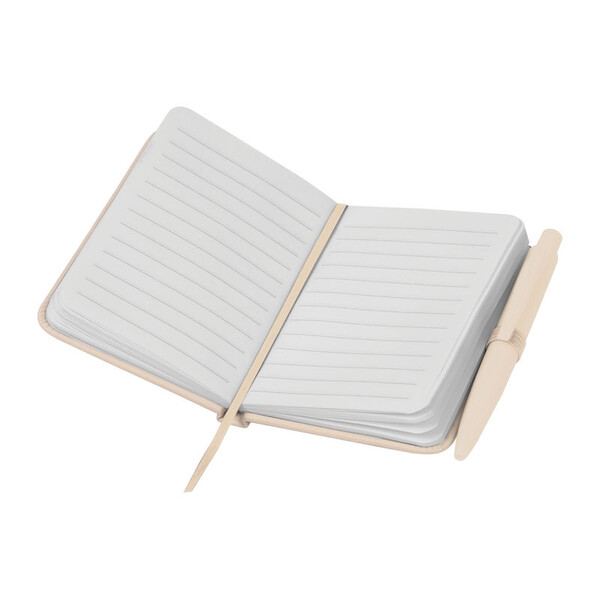 A7 Notebook with Ballpoint Pen San Antonio - Beige