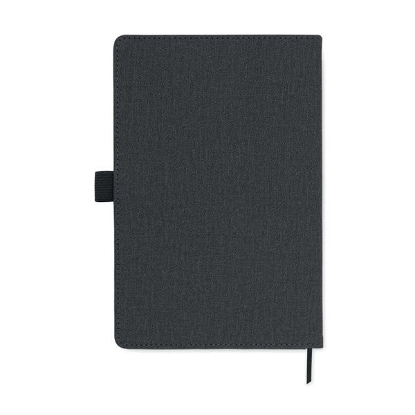 A5 notebook PU front pocket Cinco - Black