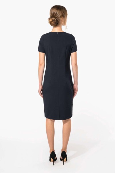 Short-Sleeved Dress - Black / 36