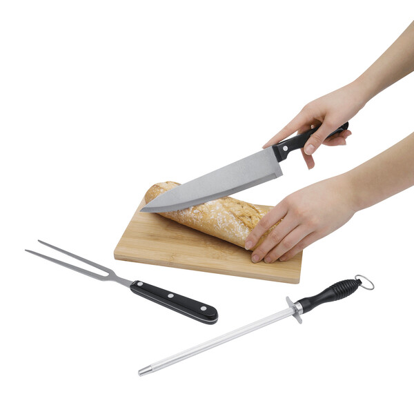 3-Piece Stainless Steel Carving Set Carve