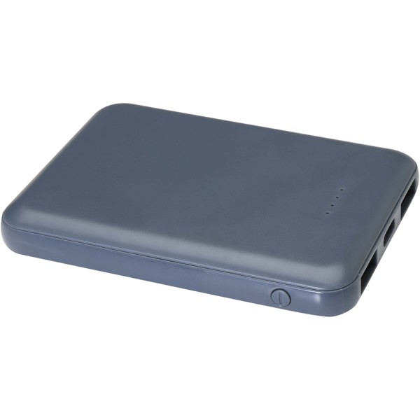 Batterie de secours en plastique recyclé Asama type-C de 5 000 mAh - Bleu hale