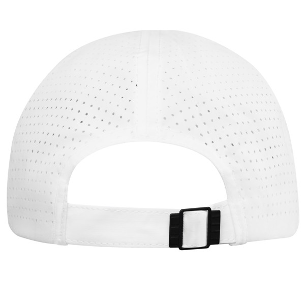 Casquette 6 panneaux Mica GRS recyclée ajustée - Blanc