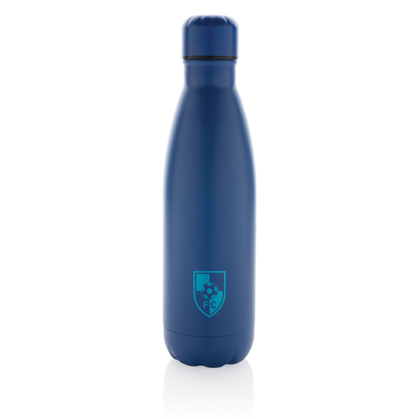 Bouteille d'eau en acier inox recyclé certifié RCS Eureka - Bleu