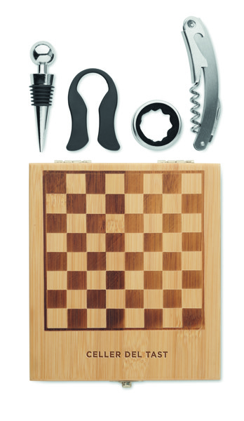 Chess board wine set Chesset