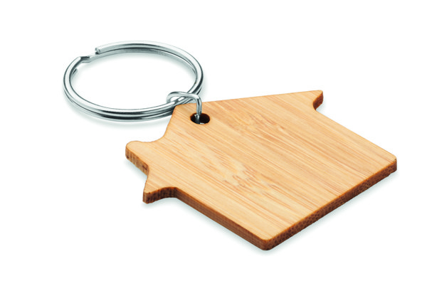 Porta-chaves de casa em bambu Houseboo