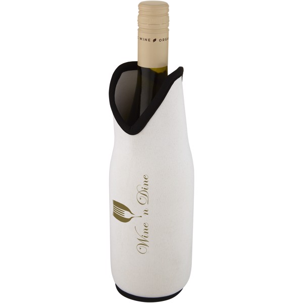 Noun recycled neoprene wine sleeve holder - White