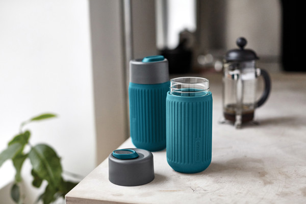Black+Blum Glass Travel Cup 340ML - Turquoise