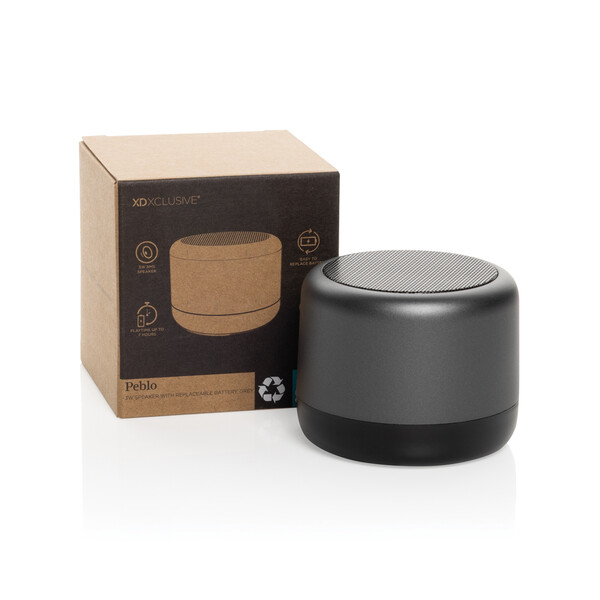 Peblo RCS 3W speaker with removable battery - Grey