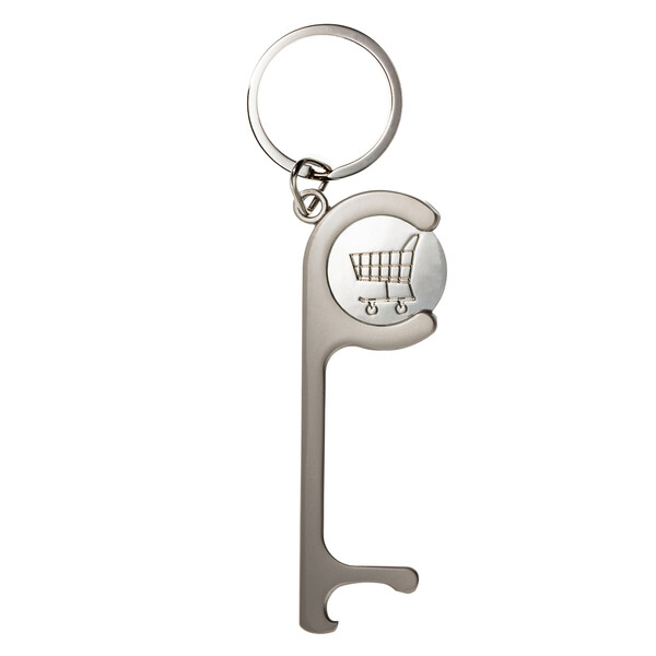 Key Ring MY-CADDY-DISTANCE - matt-silver finish
